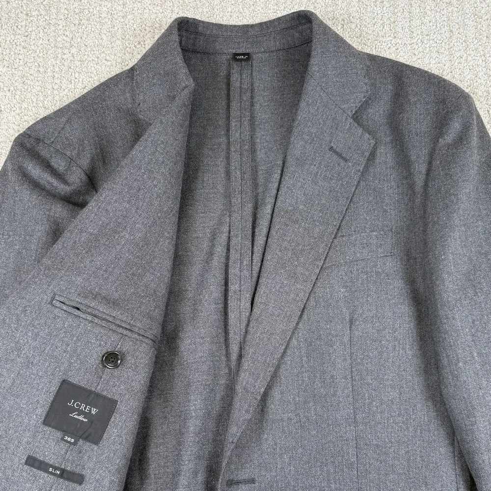 J Crew Ludlow Men's 36S Slim Unstructured Moon Cloth Gray Two Button Blazer